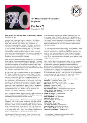 Pop Rock 70 Compiled in 2012