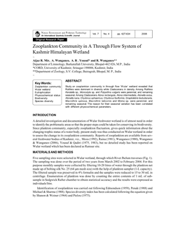 Zooplankton Community in a Through Flow System of Kashmir Himalayan Wetland