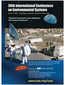 39Th International Conference on Environmental Systems