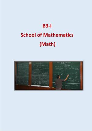 B3-I School of Mathematics (Math)