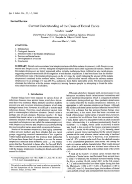 (I-6) Have Strains of the Mutans Streptococci Are Highly Conserved