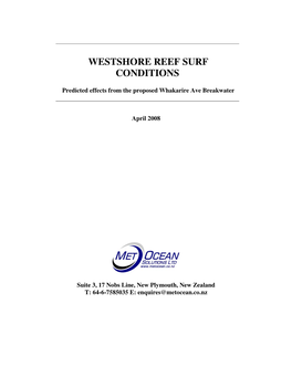 Westshore Reef Surf Conditions