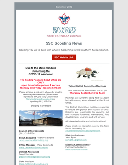 SSC Scouting News