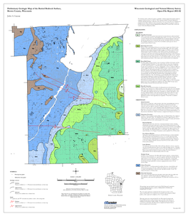 Preliminary Geologic Map of the Buried Bedrock Surface, Wisconsin Geological and Natural History Survey Brown County, Wisconsin Open-File Report 2011-02