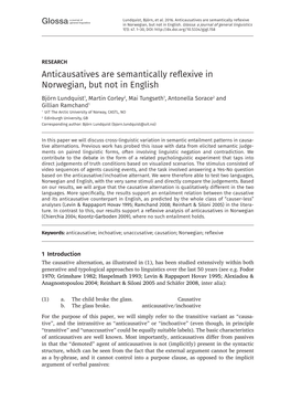 Anticausatives Are Semantically Reflexive in Norwegian, but Not In