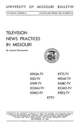 Television News Practices in Missouri