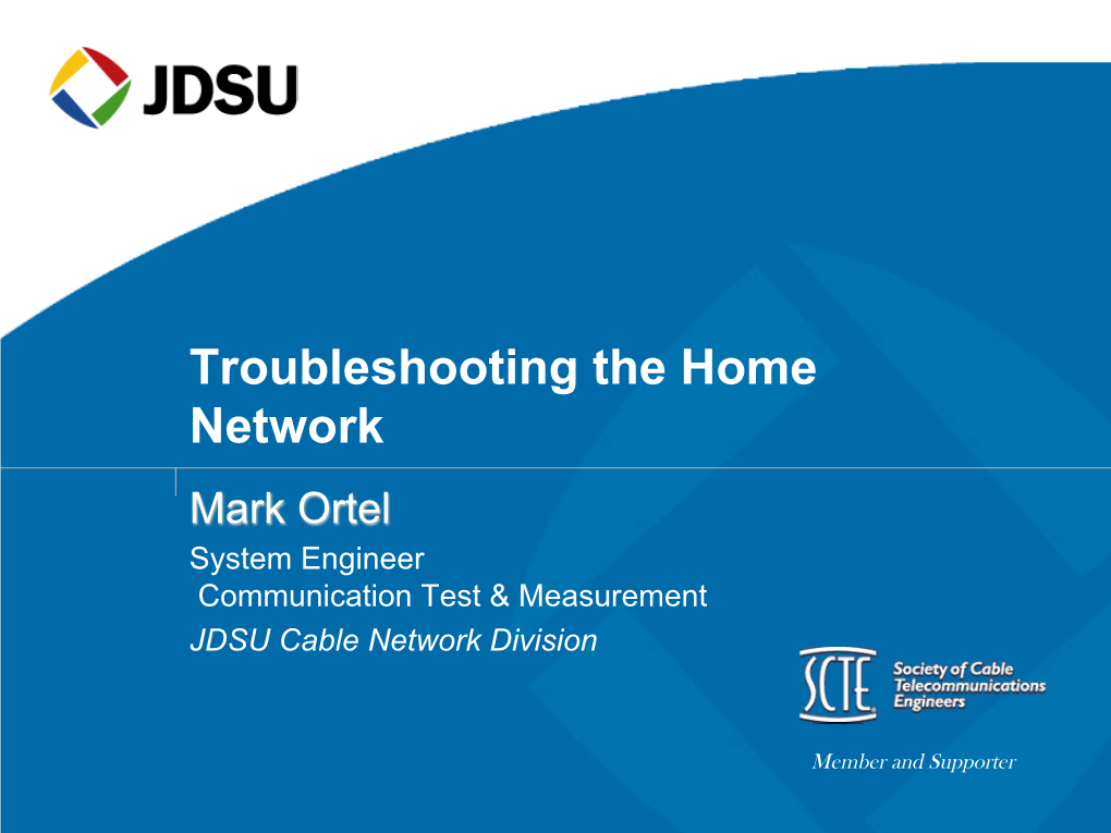 SCTE Troubleshooting the Home Network.Pdf