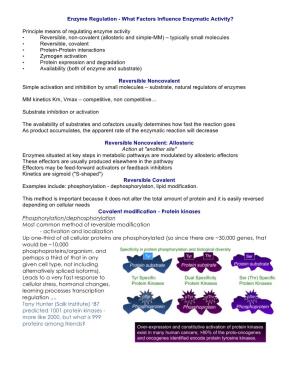 Chem331 Regulation and Metab Intro 2014