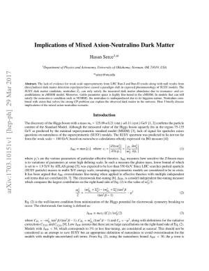 Implications of Mixed Axion-Neutralino Dark Matter