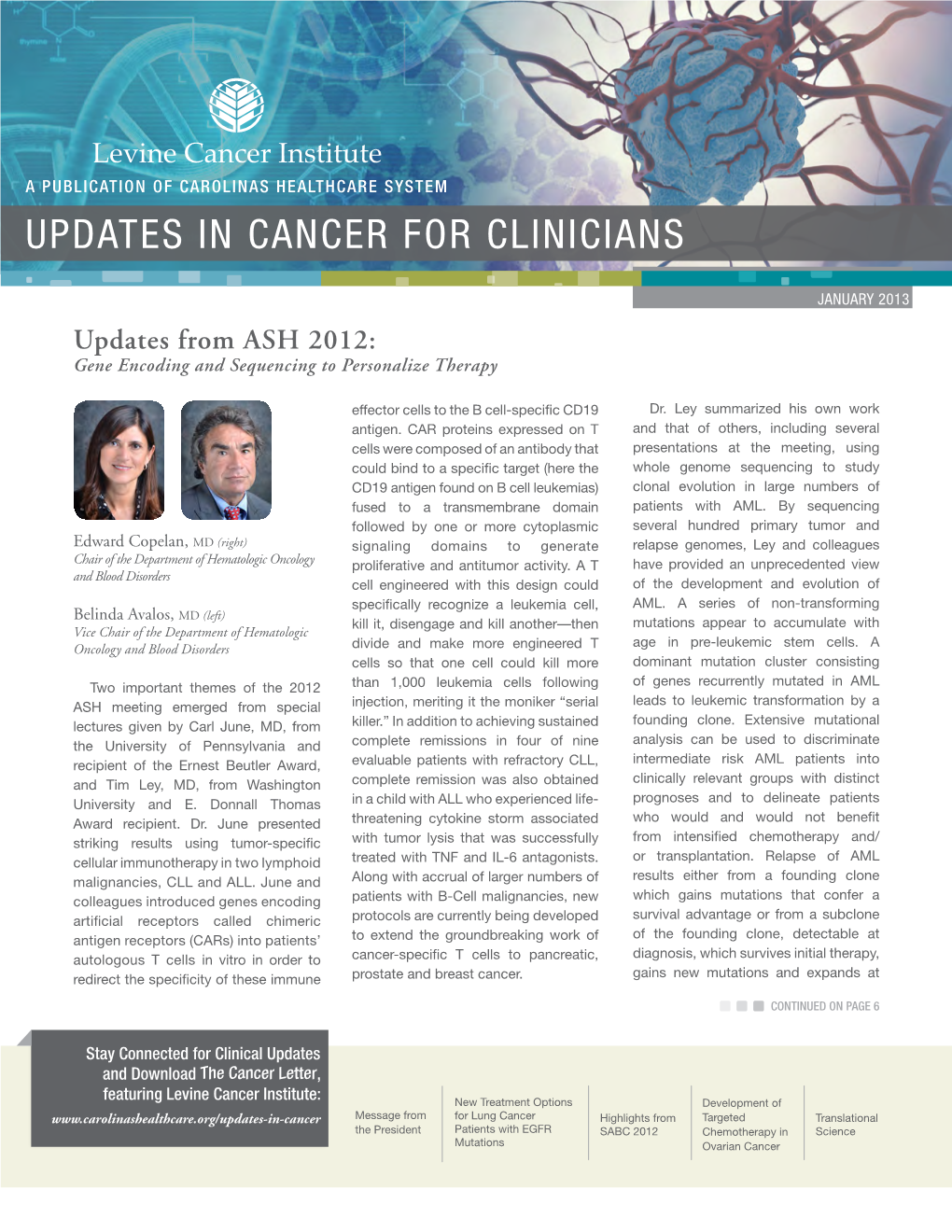 Updates in Cancer for Clinicians