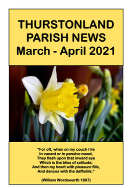 THURSTONLAND PARISH NEWS March - April 2021