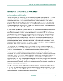 Town of Clay Section II. Inventory and Analysis