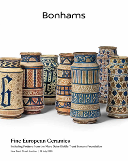 Fine European Ceramics Fine European Semans Foundation Trent Biddle Duke the Mary from Pottery Including