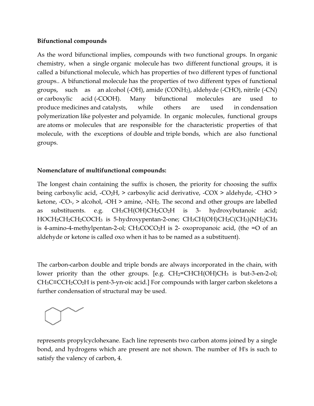 Bifunctional Compounds As the Word Bifunctional Implies, Compounds