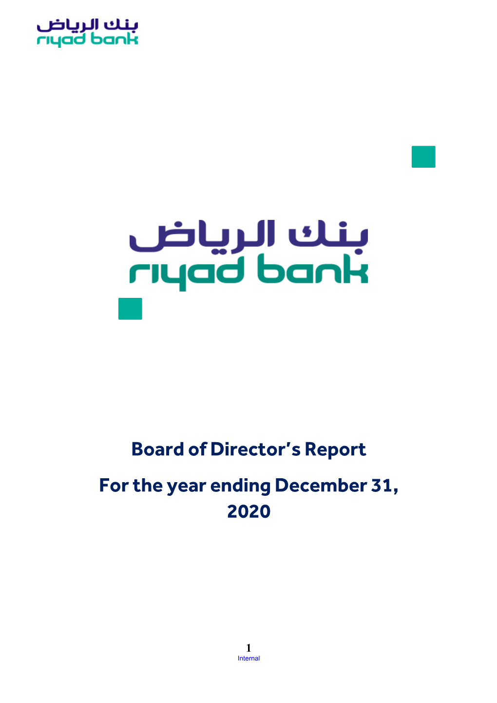 Annual Board of Directors Report for the Year Ended 31/12/2020