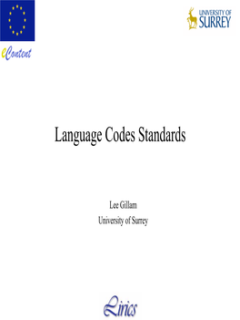 Language Codes Standards