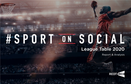 League Table 2020 Report & Analysis #SPORT on SOCIAL