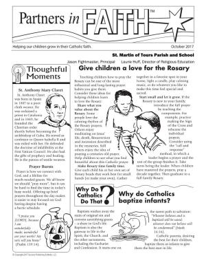 Give Children a Love for the Rosary Why Do Catholics Baptize Infants?