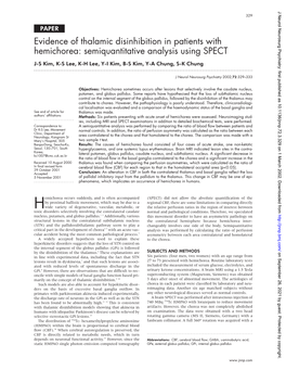 Evidence of Thalamic Disinhibition in Patients with Hemichorea