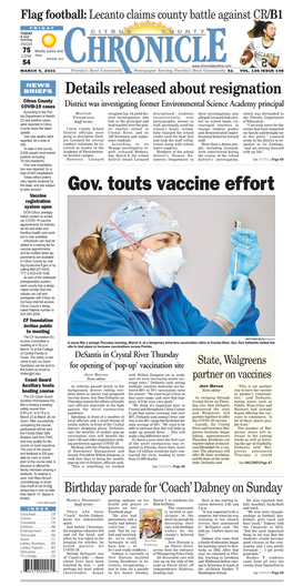 Gov. Touts Vaccine Effort