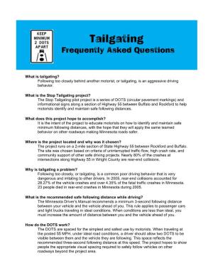 Tailgating FAQ Download