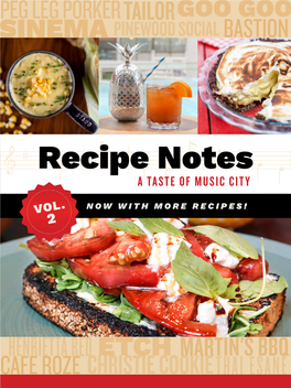 View the Complete Recipe Notes Cookbook