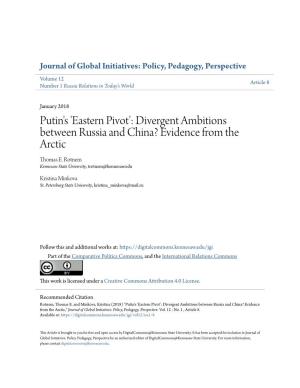 Putin's 'Eastern Pivot': Divergent Ambitions Between Russia and China? Evidence from the Arctic Thomas E