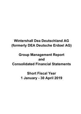 Wintershall Dea Deutschland AG (Formerly DEA Deutsche Erdoel AG)
