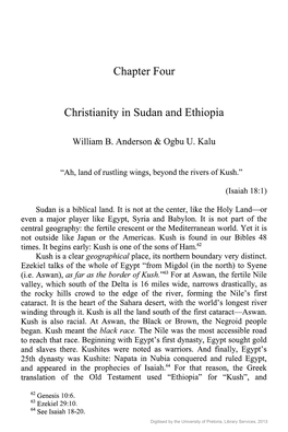 Chapter Four Christianity in Sudan and Ethiopia
