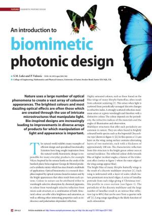 An Introduction to Biomimetic Photonic Design