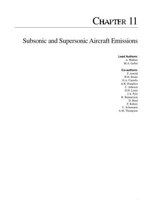 CHAPTER 11 Subsonic and Supersonic Aircraft Emissions