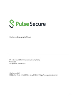 Pulse Secure Cryptomod Security Policy