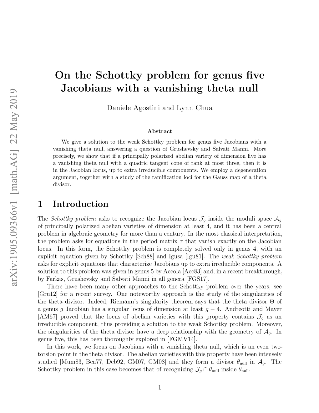 On the Schottky Problem for Genus Five Jacobians with a Vanishing Theta Null