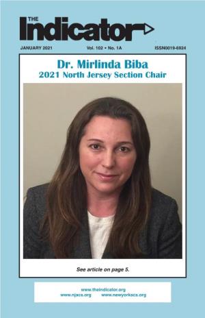 Dr. Mirlinda Biba 2021 North Jersey Section Chair