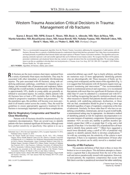 Management of Rib Fractures