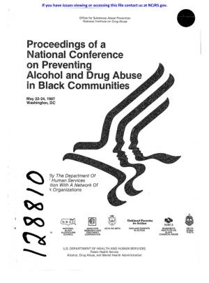 Alcohol and Drug Abuse in Black C~Mmunities