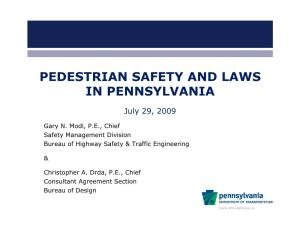 Pedestrian Safety and Laws in Pennsylvania