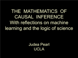 The Mathematics of Causal Inference, with Reflections on Machine