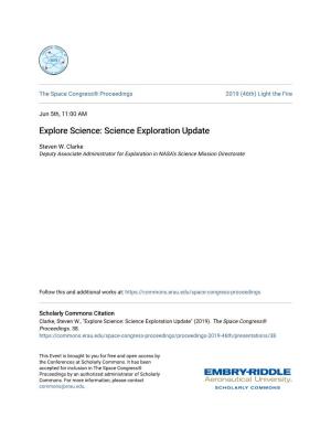 Science Exploration Update