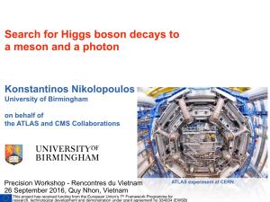 Search for Higgs Boson Decays to a Meson and a Photon