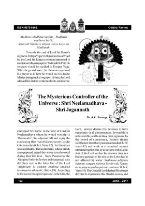 The Mysterious Controller of the Universe : Shri Neelamadhava - Shri Jagannath