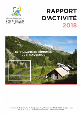 Rapport D'activité CCB 2018