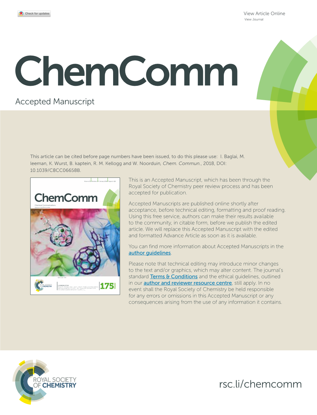 Chemcomm Acceptedchemical Communications Manuscript