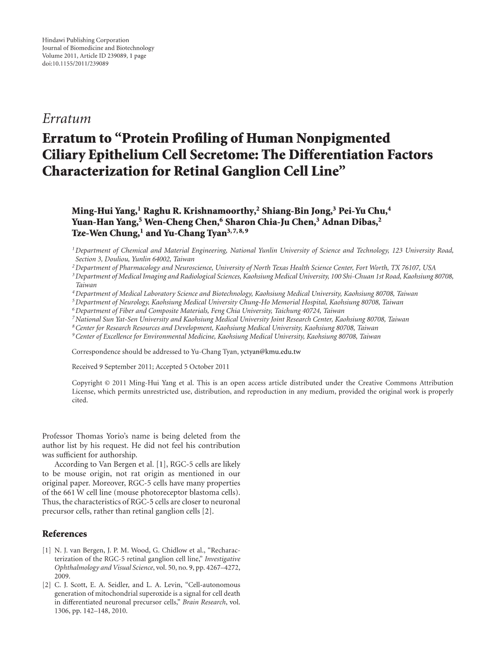 Protein Profiling of Human Nonpigmented Ciliary Epithelium