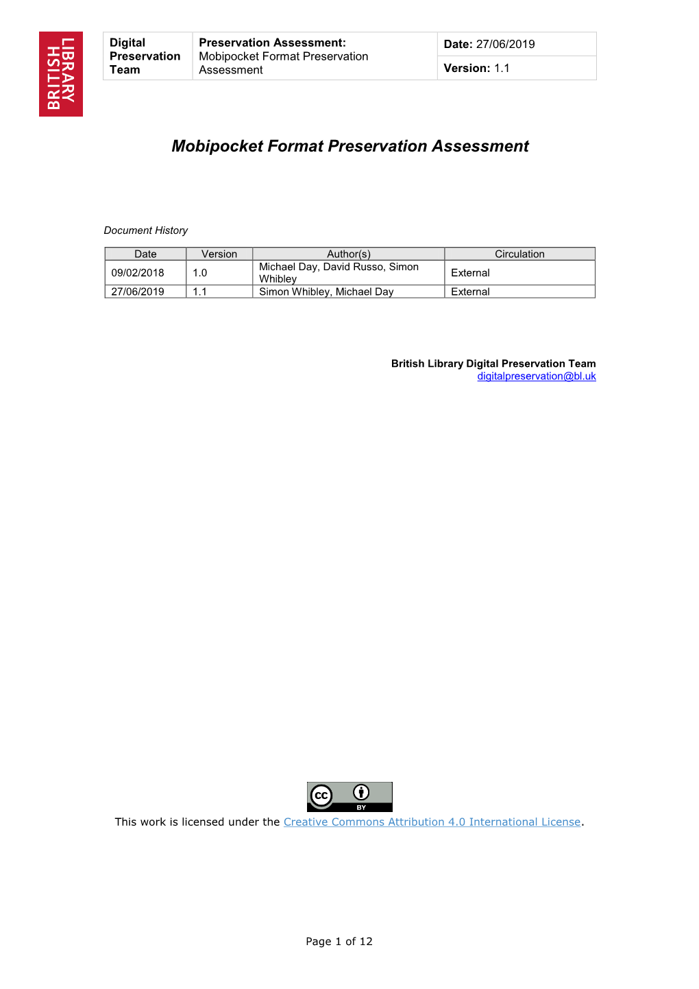 Mobipocket Format Assessment