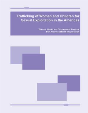 Trafficking of Women and Children for Sexual Exploitation in the Americas