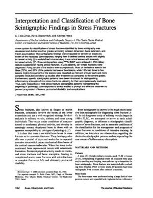 Interpretation and Classification of Bone Scintigraphic Findings in Stress Fractures
