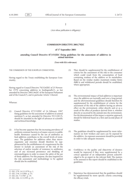 6.10.2001 EN L 267/1 Official Journal of the European