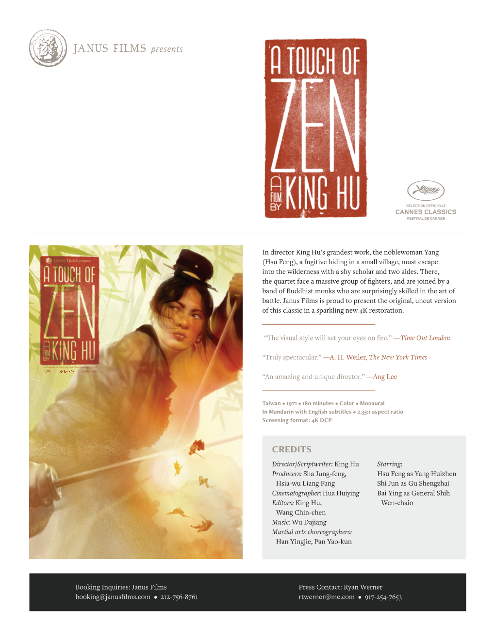 Download a Touch of Zen Press Kit (PDF)