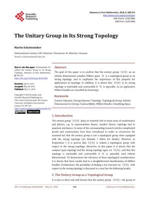The Unitary Group in Its Strong Topology